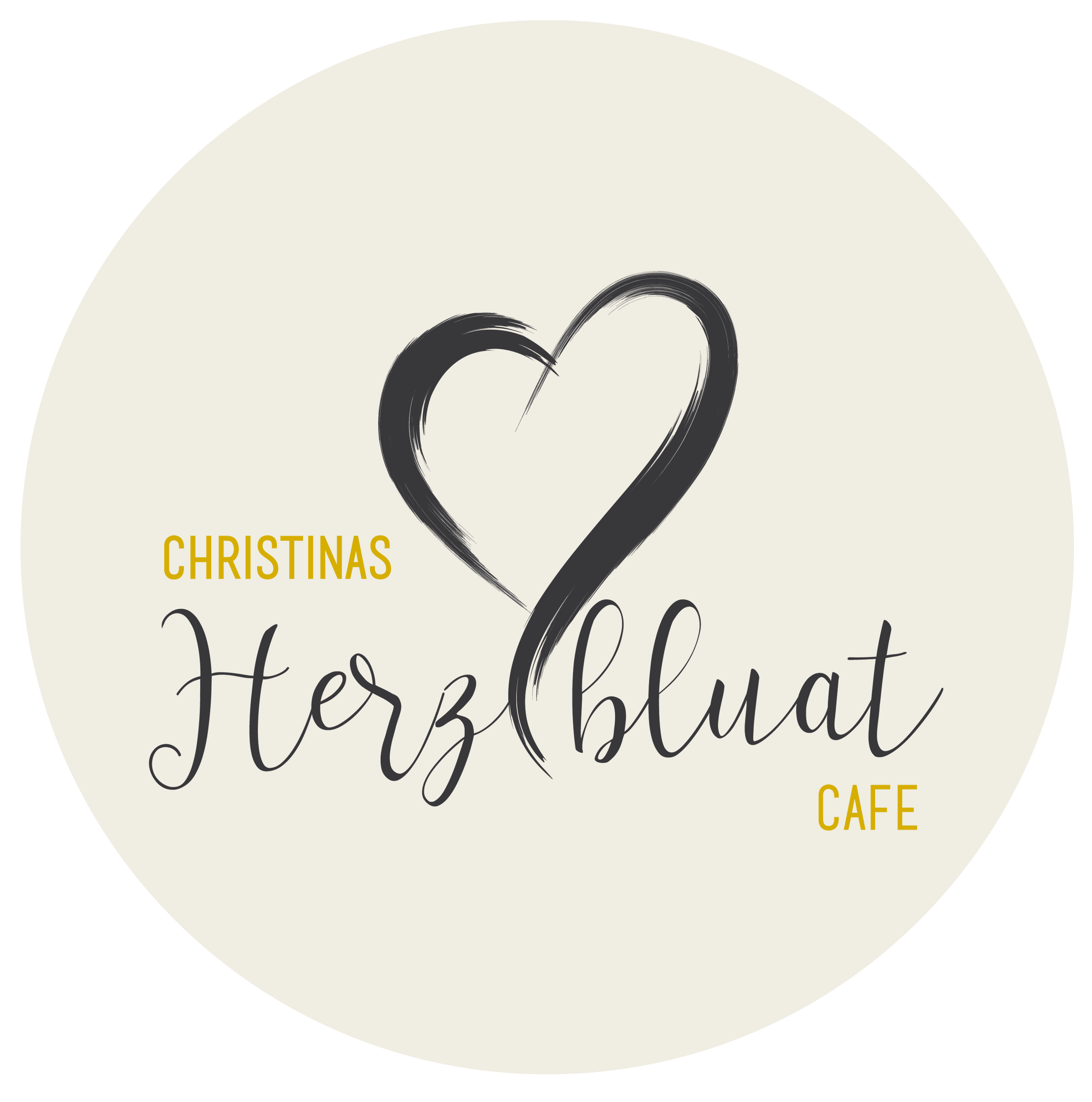 Logo von Christinas Herzbluat Cafe in einem Kreis